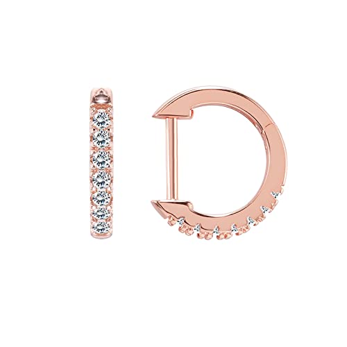 Boucles d'oreilles en zircone cubique rond blanc, le cadeau intemporel pour femme