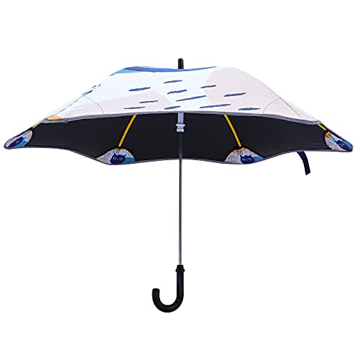 Parapluie pour garçon et fille avec design chat cartoon mignon et structure ronde durable