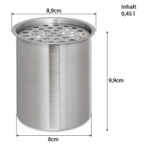 Moritz Edelstahl Dose 0,45 l NEU Bio Ethanol Edelstahldose inkl. Keramikwolle