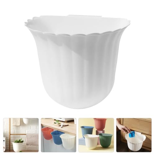 Caneca de basura de cocina colgante blanca de plástico miniatura 7