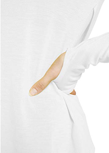 Mippo Long Sleeve Workout Shirts for Women Open Back Yoga Tops Sports Gym Clothes Fashion 2020 Activewear Mesh Tie Back Athletic Shirt with Thumb Hole Fitness Active Tank Tops White M