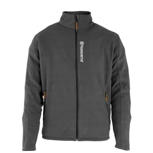 Husqvarna XPLORER Asphalt Garden Graphite - Veste polaire chaude unisexe avec fermeture éclair - Pour jardin, loisirs et travail - Taille XL