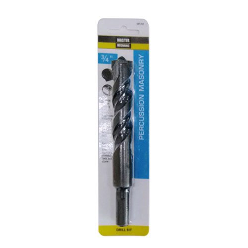 Percussion Masonry Drill Bit, Carbide Tip, 3/4 x 6 In.