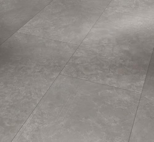 Parador Dekorboden Laminat Trendtime 5 Beton Ornament dunkelgrau Steinstruktur Großfliese 4-V-Fuge