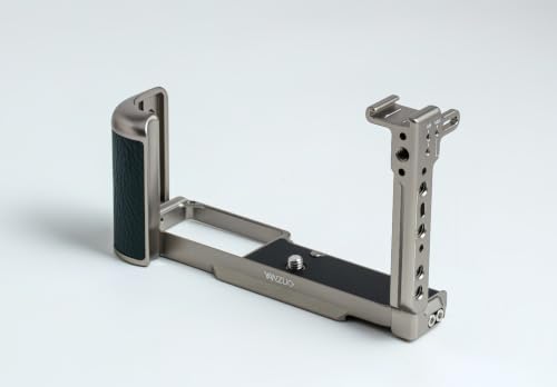 Image of Metal Cage for Nikon ZF, Aluminum Alloy Camera Bracket, Compatible with Arca Swiss, with Dual Cold Shoe(Titanium)