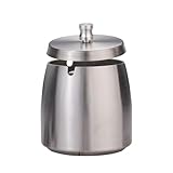 ç�°çš¿ ã‚¹ãƒ†ãƒ³ãƒ¬ã‚¹製 ã‚³ãƒ³ãƒ†ãƒŠä»˜ã�� è€�è¡�æ’ƒ 大容é‡� å¯†å°� é¦™ã‚ŠæŠ‘ã�ˆ é£›æ•£é˜²止 ãƒ†ãƒ¼ãƒ–ãƒ«ãƒ»å±‹å¤–ç”¨ (Mã‚µã‚¤ã‚ºã‚­ãƒ£ãƒƒãƒ—ä»˜ã��)