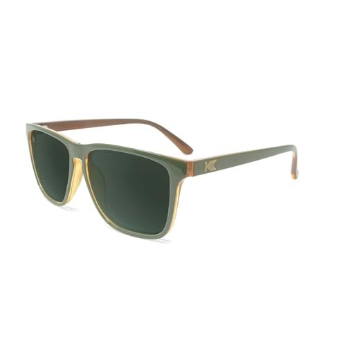 Knockaround Fast Lanes Polarized Sunglasses for Men & Women - Impact Resistant Lenses & Full UV400 Protection, Coyote Calls Green
