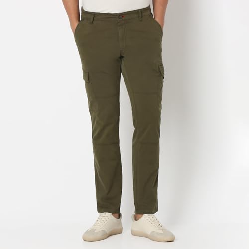 Image of Spykar Men's Regular Cargo Pants