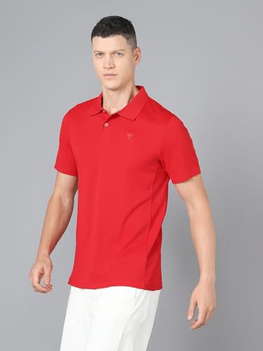 Image of TECHNOSPORT Men's Half Sleeve Polo T-Shirt Techno Dry Slim Fit