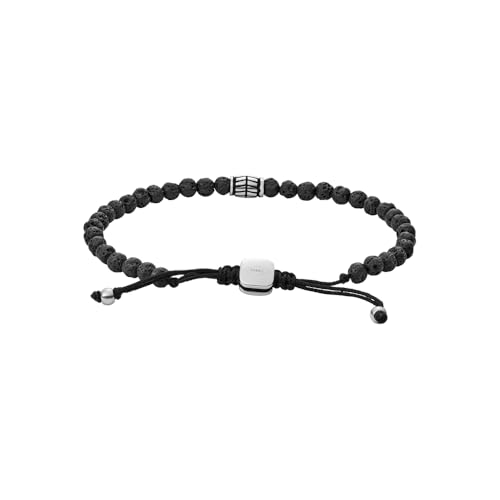 Fossil Bracciale Per Il Benessere Degli Uomini, Lunghezza Interna: 170 Mm ~ 250 Mm Nero Bracciale Semi-Prezioso, JF02887040 - 3