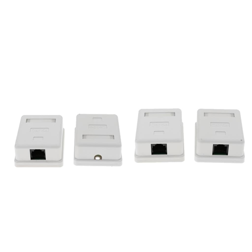 The Style Sutra 4x Cat5e Single Port Surface Mount Outlet Box Face Plate Backbox Combo|Computers/Tablets & Networking | Computer Cables & Connectors | Networking Cables & Adapters-image-12