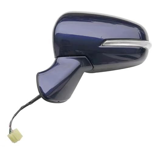サイドミラー 右用 オートアウトサイドドアバックミラーアセンブリ 6 8ピン スズキS用 クロス用 SX4 2014 2015用(8pin Left Blue)