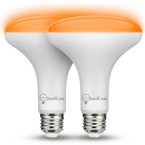 JandCase BR30 Halloween Light Bulbs,E26 Base Halloween Orange Indoor