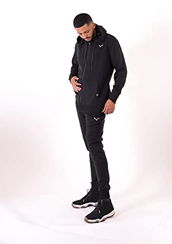 Image of Screenshot SPORTS-A4053 Mens Premium Slim French Terry Spandex Fleece Pants - Athletic Jogger Fitness Workout Gym Zipper Pockets