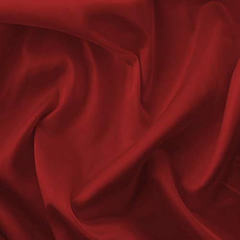 Dark Red Liquid Satin Fabric for Crafts Cover