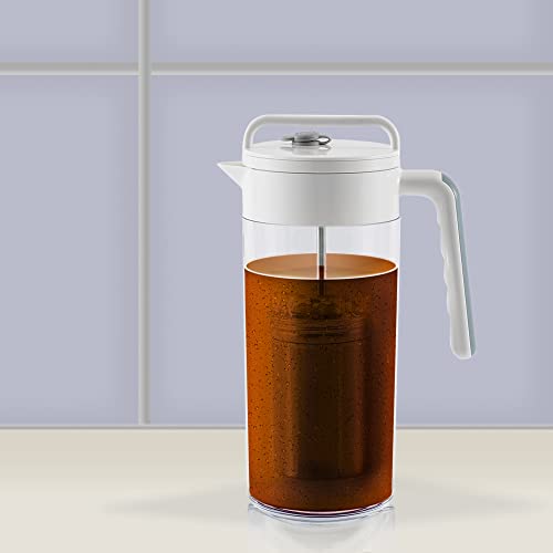 Tomiba Cold Brew Coffee Maker 1 Quart 100% Bpa Free Tritan Iced Coffee Maker Cold Brew Pitcher Leak-Proof Newest Patented #TOP7