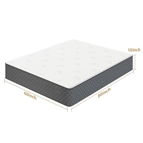 Image of Swbvs Queen Mattress 12 Inch, Hybrid Mattress Queen Size, Bed Matress in a Box, Pressure Relief & Fiberglass Free