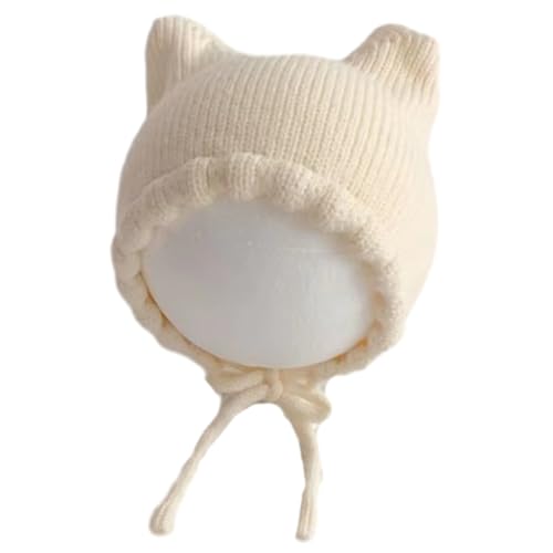 [Fcnjsao] かわいい冬のベビーニット帽、暖かくて 幼児用キャップ、赤ちゃんの耳保護帽子、快適な着用帽子、男の子と女の子用のサムネイル