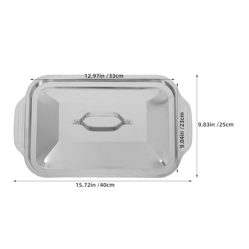 Bandeja de acero inoxidable profunda para asar sin deformaciones ni derrames 3