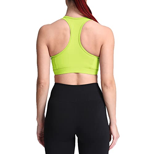 Aoxjox Twist Sports Bras For Women Workout Fitness Training Elegance V Neck Racerback Yoga Crop Tank Top (Bright Yellow, Medium) #TOP3