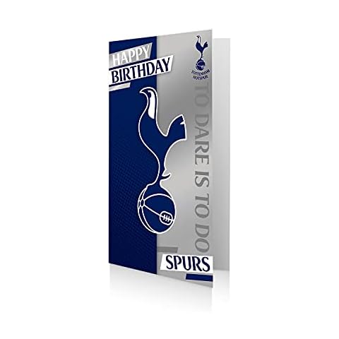 Tottenham TO011 Die-Cut Hotspur Crest Birthday Card Multi Colour Cover