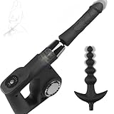 Jpscor Dildo Sexmaschine Analvibratoren für Mann Frau, Fickmaschine Prostata Stimulation Männer mit 4 Stoßfunktion & 1 Diloschwanz & 1 Analkugeln-Kopf, SM Anal G-Punkt Masturbator Sexspielzeug