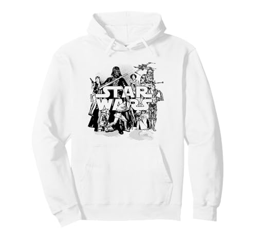 Image of Star Wars Character Collage Pullover Hoodie