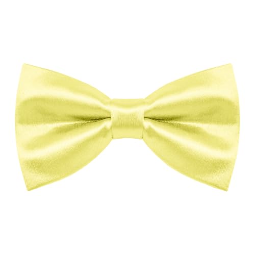 Image of YourTies Bow Ties for Men Pretied Bowties Solid Color Satin Bow Tie Formal Business Tuxedo Wedding Party Prom