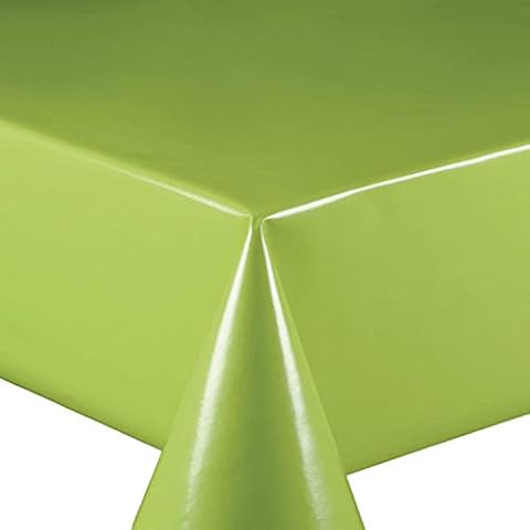 Wachstuch Wachstischdecke Tischdecke Gartentischdecke Glatt Uni Grün Breite & Länge wählbar 90 x 260 cm Eckig abwaschbar Cover