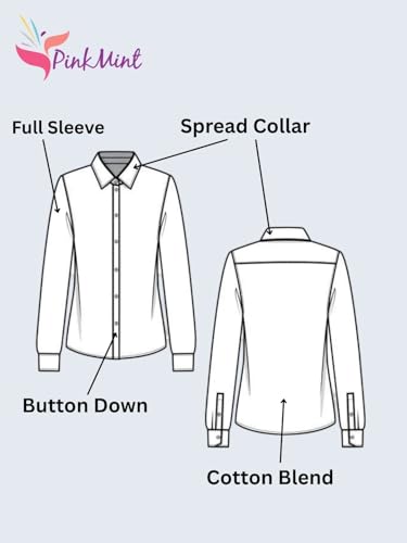 Image of Pinkmint Men's Solid Shirt | Soft Cotton Blend | Casual Shirt | Plain | Full Sleeve - Regular Fit (Combo | Available in Plus Size and Combo Pack of 3)