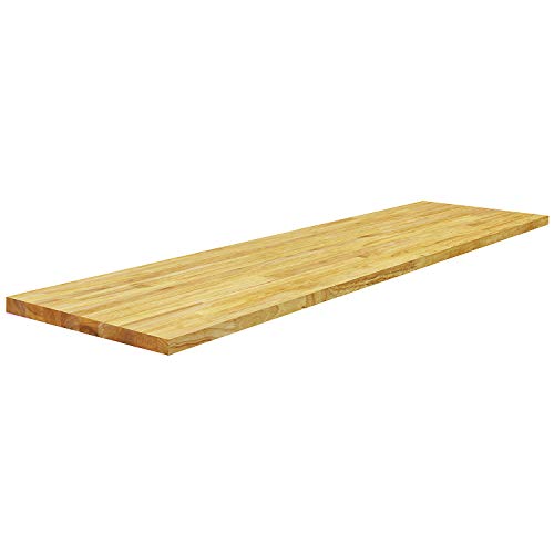BenchPro Floating Shelf Wall Mounted Solid Butcherblock Shelf 15' Depth x 60' Length x 1' Thick...