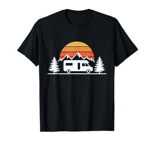 Wohnmobil Berge Sonnenuntergang Campin WoMo Zelten Outdoor T-Shirt