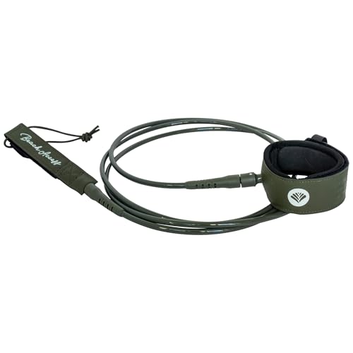 Beach Access �v���~�A�����C�g ���[�V���R�[�h 6ft/7ft/8ft/9ft/10ft 7mm ���S�̂U�����ۏؕt �T�[�t�B���p ���[�V�� (�A�[�~�[�O���[��, 8FT)