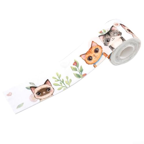 Stripping per cucina e lavandini, in tessuto non tessuto, assorbente, 8 cm x 280 cm, riutilizzabile, per prevenire l'umidità e la condensa (gattino carino)