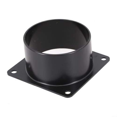 Yhenlovtt Raccord à bride murale en ABS pour tuyau de ventilation et conduit d'air, raccord rond de 75 à 120 mm, flux d'air lisse, matériau haute résistance, raccord noir pour intérieur (75 mm)