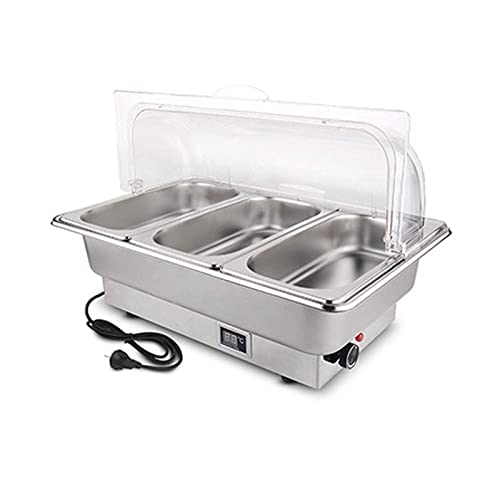 ywewsq Buffet-Wärmetablett, Chafing Dish Hochwertiger Edelstahl-Hot Pot Komplett-Set Buffet-Wärmer, elektrische Heizung…
