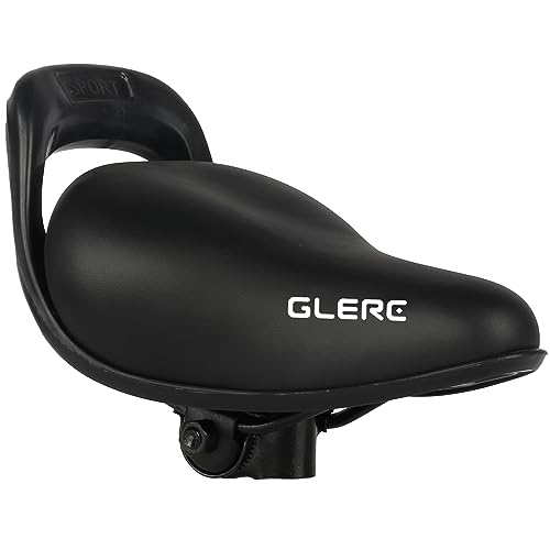 Glerc Kids Bike Seat Saddle with Parent Handle Accessories Fit for 12 14 16 18 20 inch Girls & Boys Road City BMX Mountain Cruiser Bicycle, Black