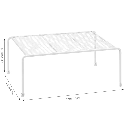 ROFAY Kitchen Cupboard Organiser-2 Pack Metal Wire Storage Shelf Insert Rack for Kitchen Countertop, Pantry, Cabinet, Fridge - Image 3