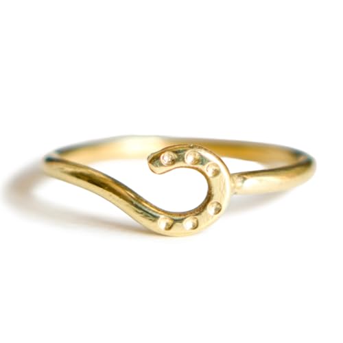 馬蹄 横リング 真鍮 6号