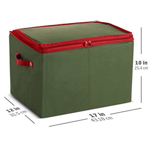 Zober Christmas Light Storage - Christmas Light Organizer W/ 4 Plastic Christmas Lights Organizer Wheel - Strong & Durable Material - Stitched Reinforced Handles - Green #TOP5