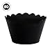 Dress My Cupcake Black Cupcake Liners 50 Pack Black Cupcake Wrappers Tuxedo Cupcake Holder Sleeves for Wedding Anniversary Birthday Halloween Cupcake Liners Decoration