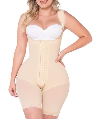 Image of M&D Fajas Colombianas Post Surgery Shapewear After Liposuction Tummy Control Hourglass Bodysuit for Curvy Women