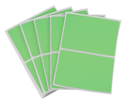ChromaLabel 2 x 3 Inch Lime Green Blank Name Tag Stickers, 150/Pack