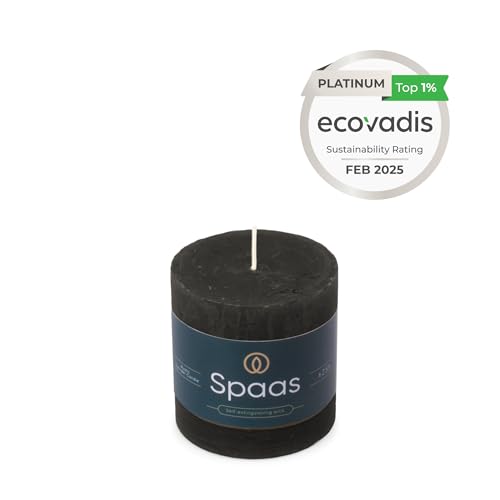 Spaas Rustikale Stumpenkerze 70/70 mm 25St. - schwarz