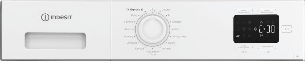 Bottom front view of the Indesit C YD 92D WW IT dryer, showing the filter access panel