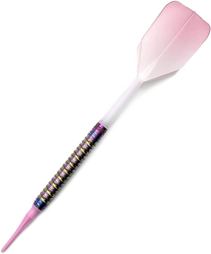 CUESOUL GEM Stone 19g/20g Soft Tip 90% Tungsten Darts with Uniformity Titanium Coated and ROST Flights Gradient Color
