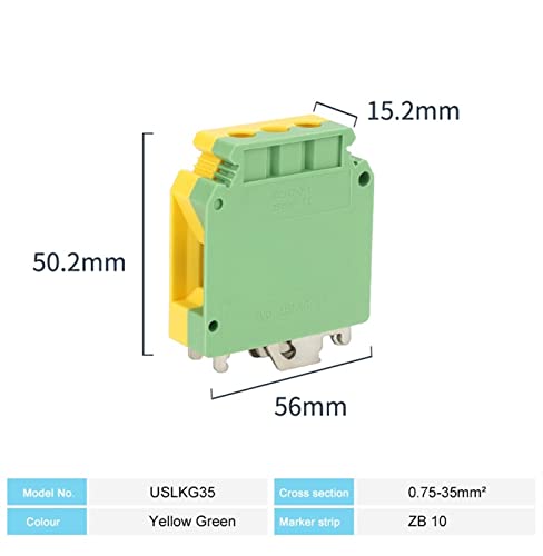 Terminal de tornillo universal USLKG35 con protección de tierra modular para carril DIN 8