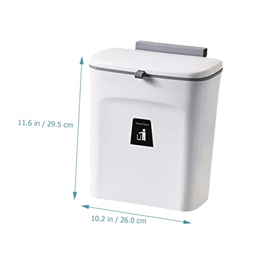 Caneca de basura para cocina con tapa montada en pared miniatura 3