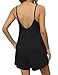 Ekouaer Womens Summer Casual Sleeveless Romper Adjustable Spaghetti Strap Shorts Jumpsuits with Pockets 2026 Clothes Black Medium