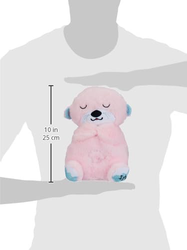Image of Niku Breathing Teddy Bear Otter Soft Toys for Kids Baby Girls Pink Colour | Glowing Music for Baby Sensory Sleep | Lights Rhythmic Simulation Plush with Soothing Sound | Best Birthday Gift